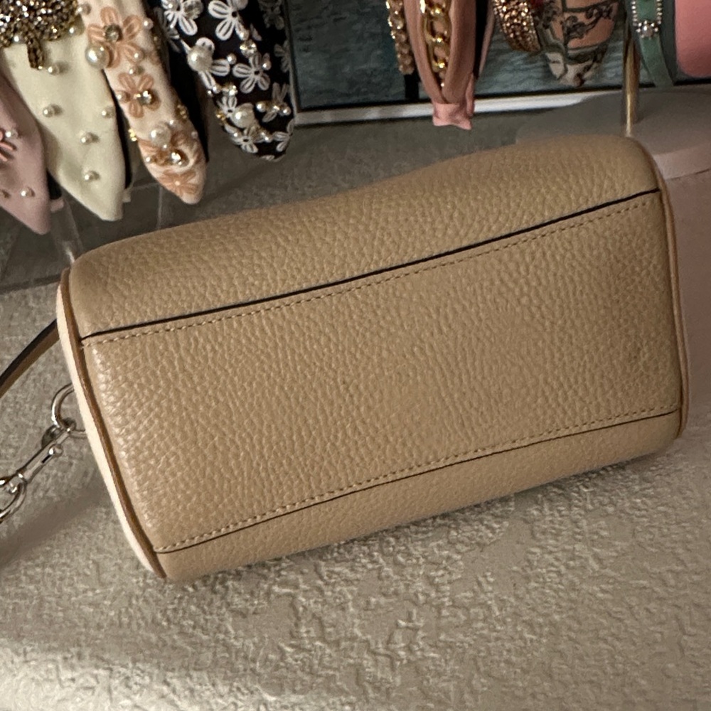 Coach Beige Leather Satchel - Picture 8 of 16